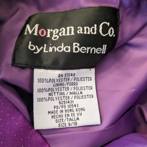 Vintage Morgan Co Prom Dress Maxi Gown 10 Purple Y2K Fairy Princess Goth Ball - Picture 9 of 10